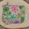 Succulents Zippered Bag