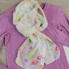 Watercolor Fruit Chiffon Scarf