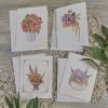 Pen and Ink Bouquet Greeting Cards