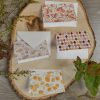 set of four mini cards in natural farmhouse colors
