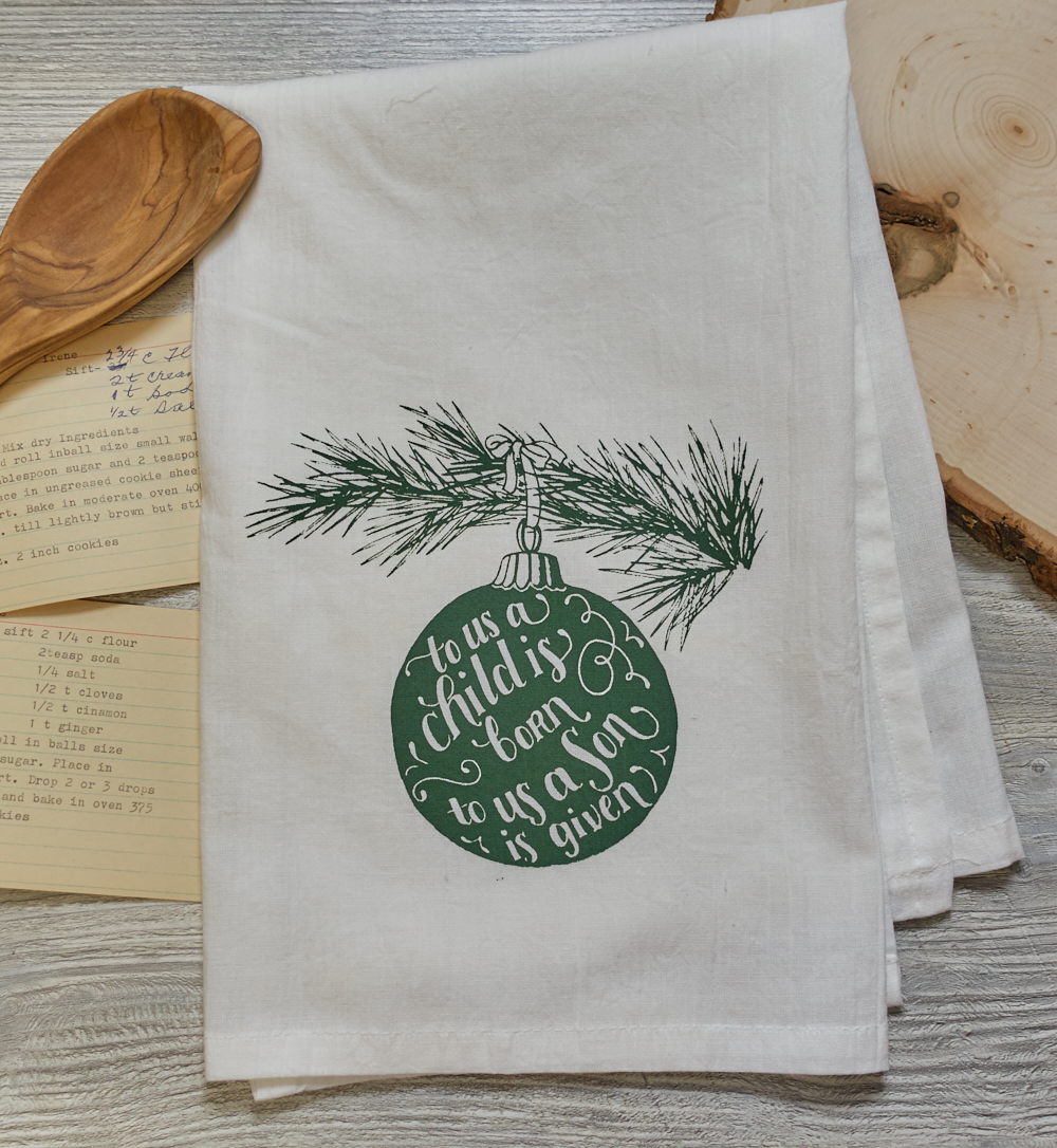 Christmas Ornament Tea Towel