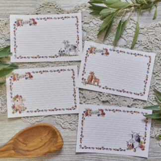 Country Cow Recipe Cards