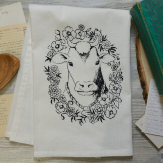 Country Cow Tea Towel